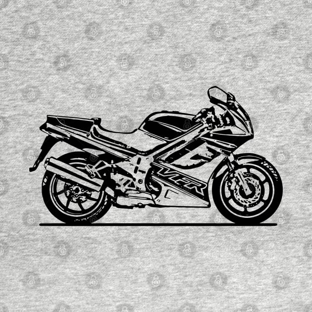 VFR750 Motorcycle Sketch Art by DemangDesign